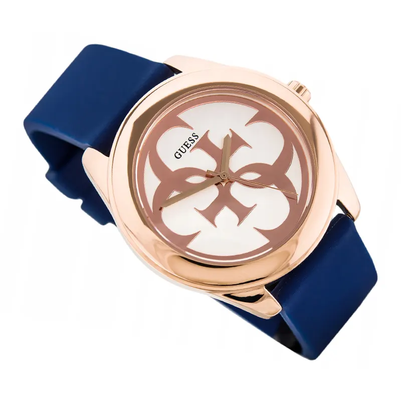 Guess G-Twist Quartz Blue Silicone Ladies Watch- W0911L6